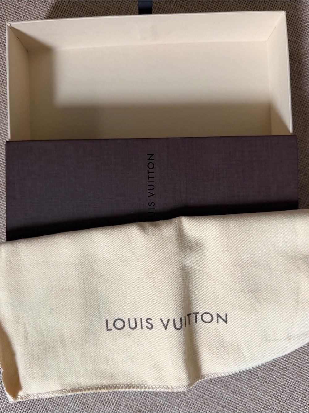 Louis Vuitton drawer box with dust cloth